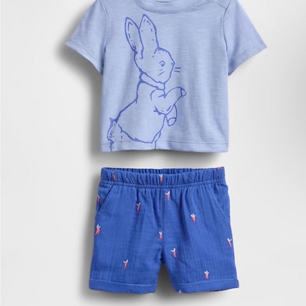 GAP Kids Blue Bunny Graphic Set